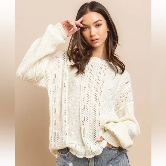 41 Boho Embroidery Sweater Top - Picture 2 of 6